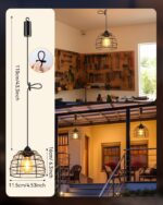 FabStyl 2er Set Boho LED Hängelampe mit Fernbedienung – Batteriebetrieb für Aussen & Innen – Bild 2
