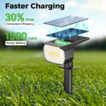 LOTMOS 3er Set Solarstrahler mit 72 LEDs – IP67 Aussenleuchte mit 3 Helligkeitsmodi für Garten – Bild 7
