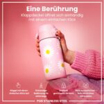 ion8 Kinder Trinkflasche 400ml Edelstahl – Auslaufsicher mit Einhandöffnung – Bild 3