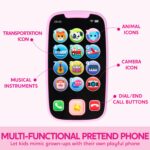 JOYIN Rosa Baby Smartphone mit Fernbedienung – Musikspielzeug & Lernspielzeug ab 6 Monaten – Bild 4