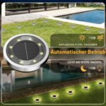 FLOWood Solar Bodenleuchten 6er Set – IP65 Wasserdicht, 8 LEDs, 8–10h Laufzeit – Bild 5