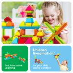PicassoTiles 120 Igel-Bausteine – Flexible Stecksteine für Kreatives Bauen ab 3 Jahren – Bild 3