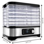 YOER VitaSave FD01S Dörrautomat Edelstahl – 450W Dehydrator mit 6 Ebenen & Timer – Bild 2