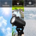 JNR 2er Pack LED Gartenbeleuchtung Edelstahl – IP65 Wasserdicht mit 3 Montagevarianten – Bild 4