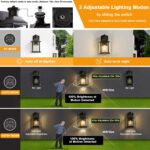 LMP Retro Außenwandleuchte mit Bewegungsmelder & Dämmerungssensor – E27 Wandlampe Schwarz – Bild 3