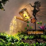 ZKLiLi Solarlampe Giesskanne – Fee Gartenleuchte wasserdicht für Aussen & Dekoration