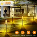 Nigecue 4er Set Vintage Solarleuchten – Warmweisses Gartenlicht mit 800mAh Akku & IP65 – Bild 3
