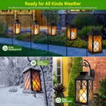 Yowin Solarlaterne 35cm 2er Set – Flammeneffekt LED mit Glasgehäuse für Garten & Balkon – Bild 5