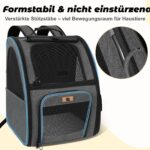 Aystkniet Haustier-Rucksack 34×29×43 cm – Ergonomisch für Katzen & kleine Hunde – Bild 4