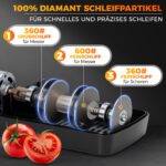 AUSTEIN Diamant Messerschärfer X5 – Elektrischer 3-Phasen Messerschleifer mit Magnetkollektor – Bild 3