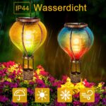 IEEILULU 2er Set Solar-Heissluftballon mit Flammeneffekt – Gartendeko für Aussen – Bild 4