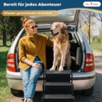 PRIORPET Hundetreppe Auto Klappbar 53–81 cm – Gelenkschonende Einstiegshilfe bis 65 kg – Bild 9