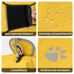 Hunderegenmantel DQGHQME XL wasserdicht mit Kapuze & reflektierend – Regenjacke für alle Hunderassen – Bild 5