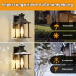 LMP Retro Außenwandleuchte mit Bewegungsmelder & Dämmerungssensor – E27 Wandlampe Schwarz – Bild 2