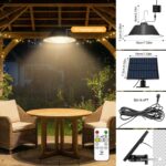 Artrastar Solar-Hängelampe mit Fernbedienung – Dimmbar, 3 Farbtemperaturen, IP65 für Garten & Terrasse – Bild 6