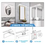 Azhien LED Spiegelleuchte 40cm 10W 820lm Kaltweiß – Badezimmerleuchte IP44 mit 3in1 Montage – Bild 4