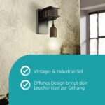 EGLO Townshend 4 Wandlampe – Industrial Vintage Wandleuchte in Rostoptik mit E27 – Bild 2