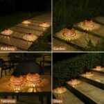 Rayofly 2er Set Rattan Solar-Laternen – Wetterfeste Boho Gartendeko mit Auto-Funktion – Bild 6