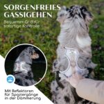 FREUDENTIER Hundegeschirr atmungsaktiv gepolstert – Anti-Zug-Brustgeschirr mit Griff & Reflektoren – Bild 5