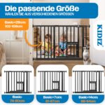 Kidiz Treppenschutzgitter 74-80 cm mit Katzenklappe – Absperrgitter ohne Bohren – Bild 8