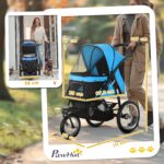 PawHut Hundebuggy klappbar für Hunde & Katzen bis 20 kg – Blau – Bild 4