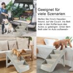YRHome Hundetreppe klappbar 4 Stufen 50cm – rutschfeste Tiertreppe bis 75kg für Hunde & Katzen – Bild 8