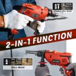 Enventor Schlagbohrmaschine 900W mit 2-in-1 Funktion & 36 Zubehörteile – Profi-Bohrmaschine für Beton, Metall und Holz – Bild 5
