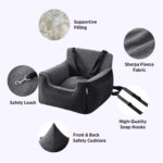 LE SURE Hundesitz Auto wasserdicht 54.5x49.5 cm – Sicherer Autositz für kleine & mittlere Hunde – Bild 3