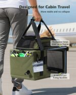 Pecute Katzentransportbox erweiterbar, flugzeugtauglich – 42x28cm grün für Katzen & kleine Hunde – Bild 3