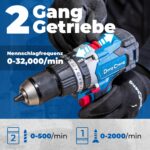 Dong Cheng 20V Akku-Schlagbohrschrauber 120Nm – Bürstenlos mit 2×4.0Ah für Profi-Anwendungen – Bild 5