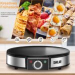 SNAILAR Crêpes Maker 1200 W – Elektrische Crepesmaschine mit 30 cm Heizfläche – Bild 3