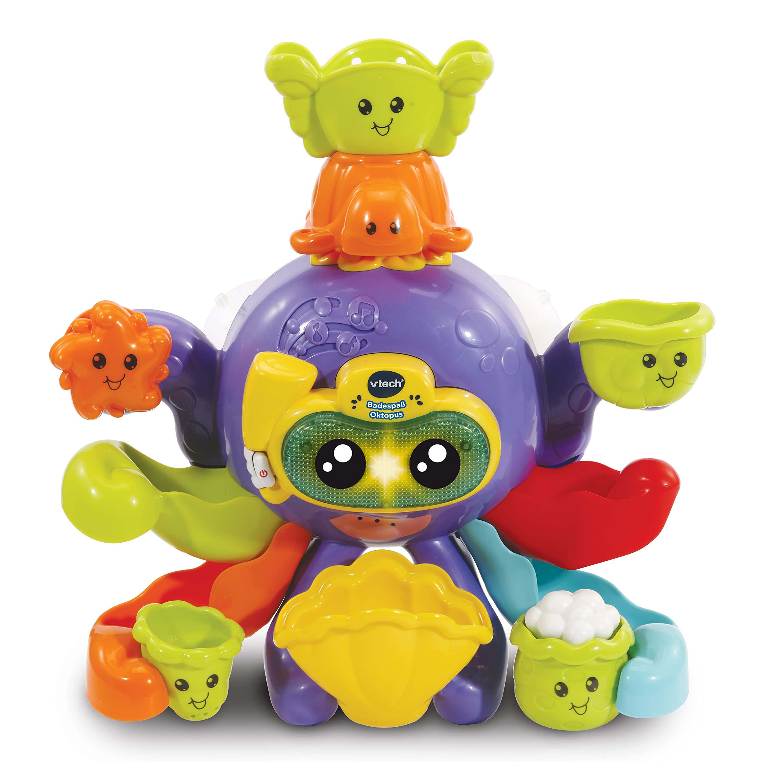 VTech Baby Badespaß Oktopus – Interaktives Badespielzeug für Kleinkinder 1-5 Jahre