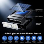 Giliwosy Solar-Wandleuchte mit Bewegungsmelder & 90° Schwenkarm – IP65 Aussenleuchte 2er-Set – Bild 2