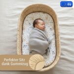 Totsy Baby Spannbettlaken Set 75x35 cm – 2 Bezüge + Matratzenschoner wasserdicht – Bild 4