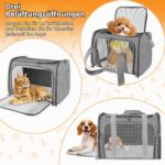 NVIYAM Transporttasche 45x30x30 cm – Faltbar & Atmungsaktiv für Katzen & kleine Hunde – Bild 5