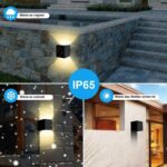 Kingwei 4er Set LED Wandleuchten Aussen 12W – IP65 Wandlampen mit verstellbarem Abstrahlwinkel – Bild 4