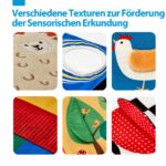 hahaland Kontrastbuch Baby – Stoffbuch mit Spiegel für Neugeborene 0-12 Monate – Bild 7