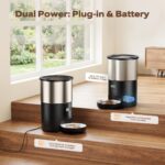 VOUAAOOD 2-in-1 Katzenbrunnen & Futterautomat Edelstahl – 5L & 2,2L mit Timer – Bild 6
