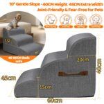 Gimars Hundetreppe 40 cm mit 30D Schaumstoff & rutschfestem Boden – Haustierrampe für Bett & Sofa – Bild 2