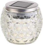 Lunartec Solar-LED-Windlichter 4er-Set: Warmweisse Tischleuchten aus Glas, IP44 – Kabellos & Umweltfreundlich – Bild 5