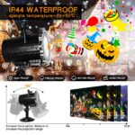 Segotendy LED Projektor mit 64 HD Cartoons – Wasserdichte Projektionslampe für Halloween & Weihnachten – Bild 3
