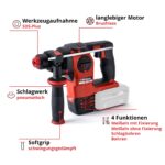 Einhell HEROCCO 18/20 Akku-Bohrhammer – Brushless 4in1 Profi-Meisselhammer mit SDS-plus – Bild 4