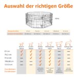 Amazon Basics Achteckiges Laufgehege 61 cm – Faltbarer Freilauf mit Tür für Kleine Hunde – Bild 3