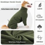 Dotoner Fleece Hundepullover mit Beinen – Wärmender Wintermantel für kleine bis grosse Hunde – Bild 4