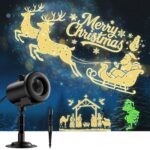 artcool 3D Dynamischer LED Projektor – 12 HD-Motive für Halloween & Weihnachts-Dekoration