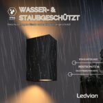 Ledvion LED Wandlampe IP54 35W GU10 dimmbar – Fassadenbeleuchtung für Aussen & Innen – Bild 5