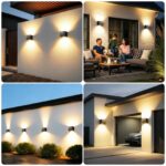 TuyLuxe Solar Wandleuchte 2er-Set mit Bewegungsmelder – 3 Modi, IP65 wasserdicht für Garten – Bild 7