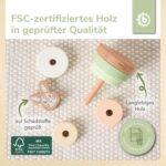 Bieco Hase Fine Stapelturm – FSC® Holz Motorikspielzeug für Babys ab 1 Jahr – Bild 5