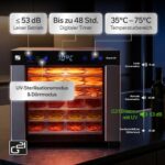 G21 Breezer UV Dörrgerät Edelstahl – 6 Ebenen, 650W, bis 75°C für Obst & Gemüse – Bild 2