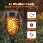 CNMTCCO Solar-Gartenfackeln 6er Set – Flammeneffekt Solarleuchten IP65 für Garten & Terrasse – Bild 5